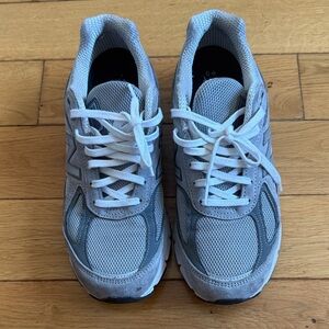New Balance 990v4 Gray and White  Sneakers